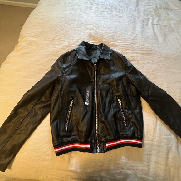 NWT Blank NYC Leather bomber Jacket M - Picture 2 of 9